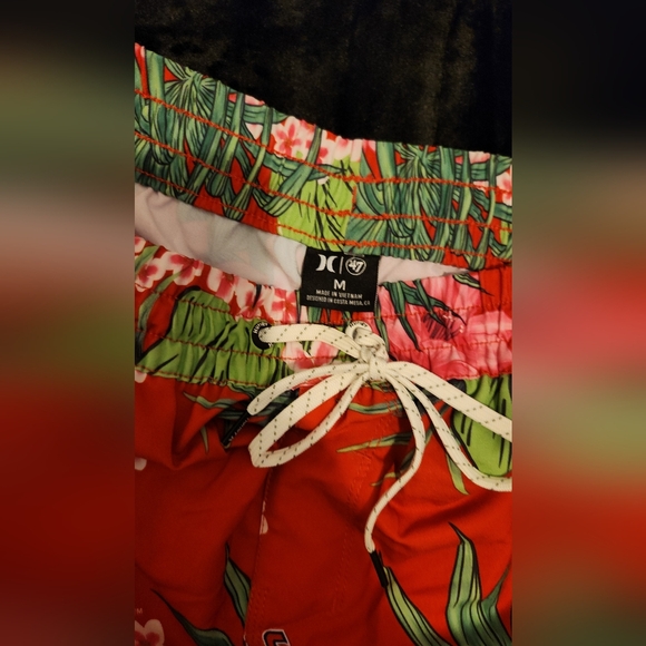 MENS HURLEY PHANTOM LOS ANGELES ANGELS FLORAL SWIM BOARD SHORTS SIZE M - Picture 5 of 7
